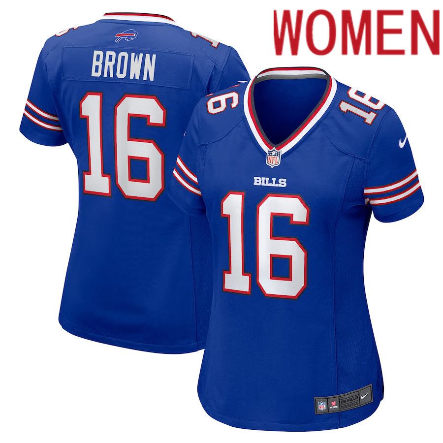 Women Buffalo Bills #16 John Brown Nike Royal Home Game Player NFL Jersey